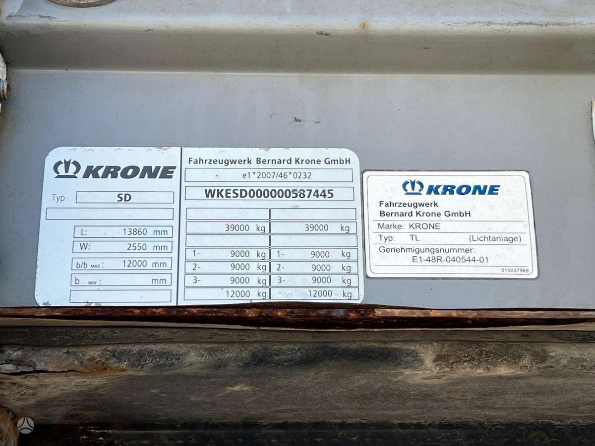 Krone SDP 27 MEGA LINER, bortu