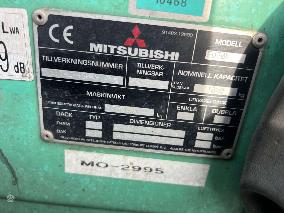 Mitsubishi FD30K, вилочные погрузчики