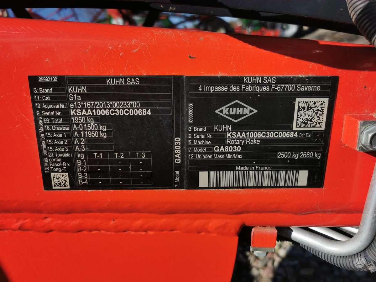 Kuhn GA8030, грабли