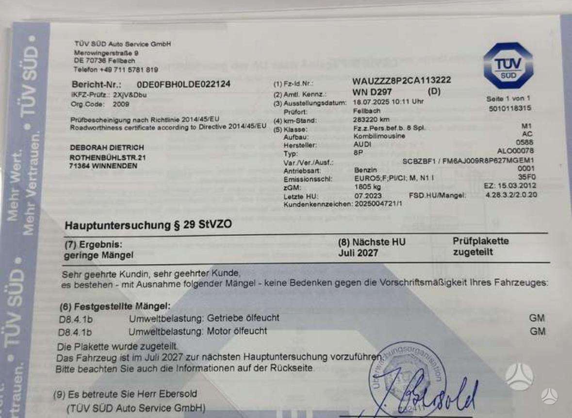 Audi A3, 1.2 l., hatchback