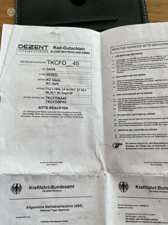 Dezent KC Black, легкосплавные , R18