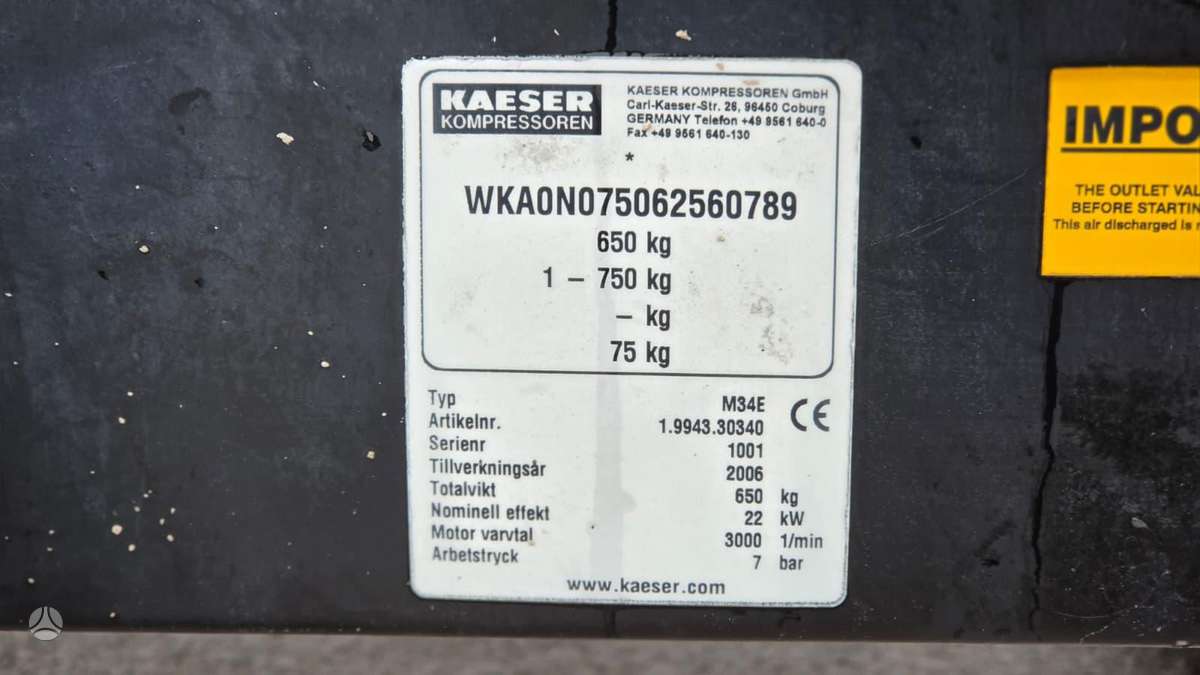 Kaeser M34E Electric, kompresori