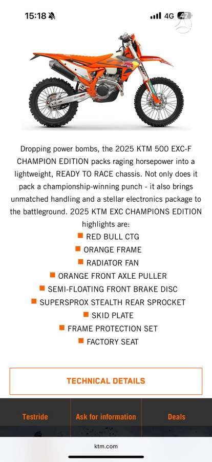 KTM EXC 500cc, эндуро / adventure
