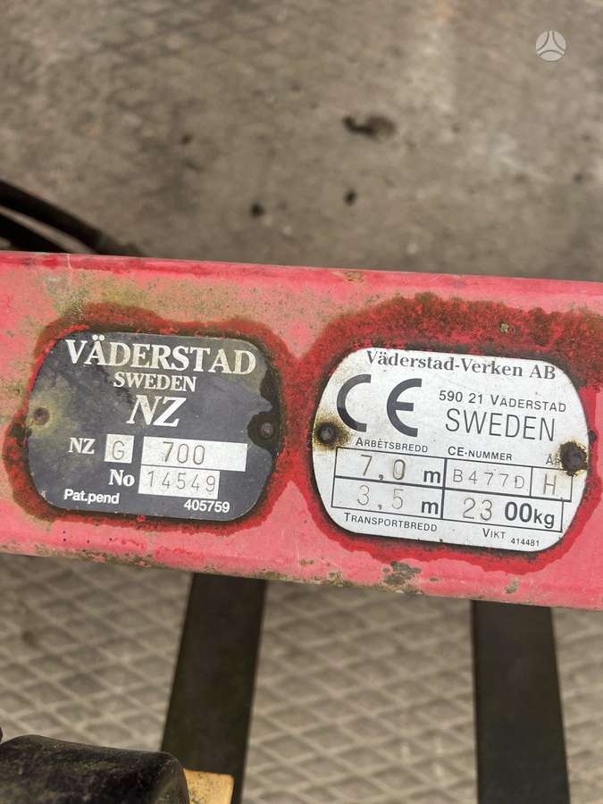 Vaderstad NZ 700, kultivatoriai,akėčios