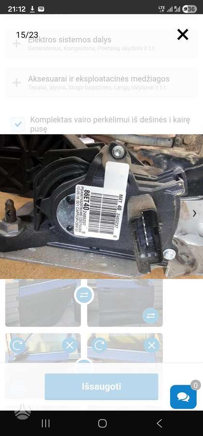 Citroen C4 SpaceTourer kėbulo dalys