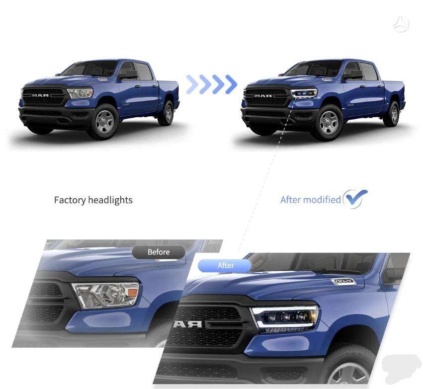 Dodge Ram, 68316080AH / 68316081AH, lights