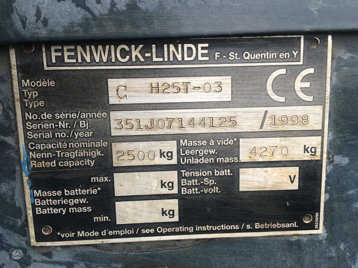 Linde H25T  -03, складская техника