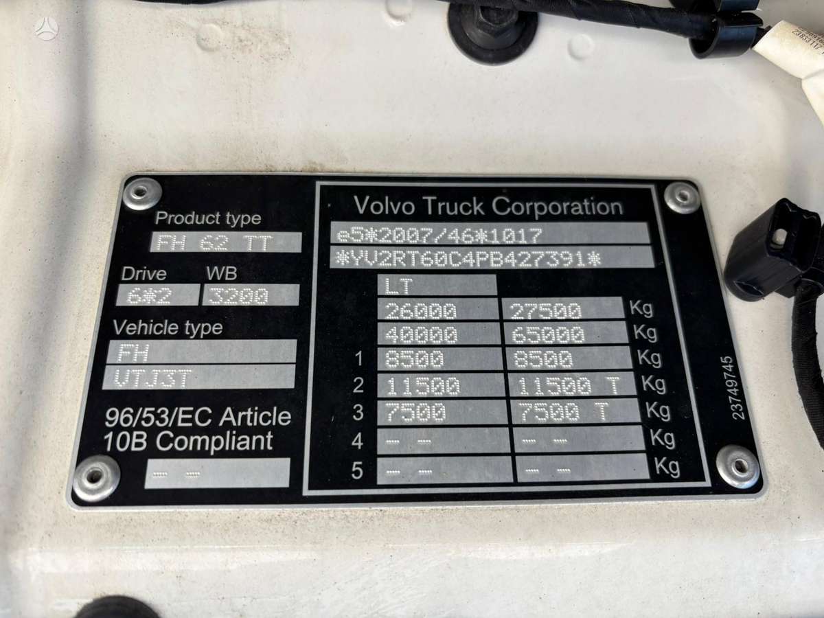Volvo FH 540 6x2, single sleeper