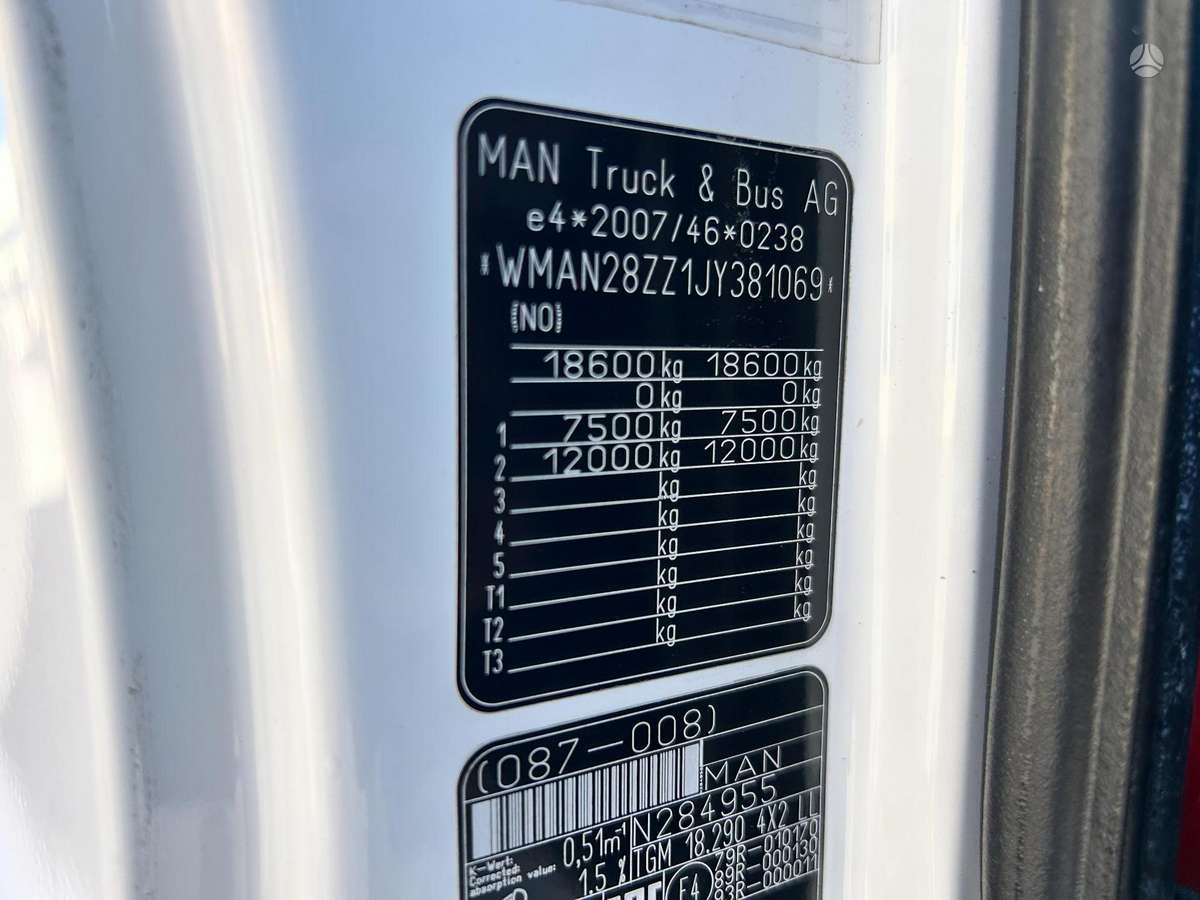 MAN TGM 18.290, kietašoniai