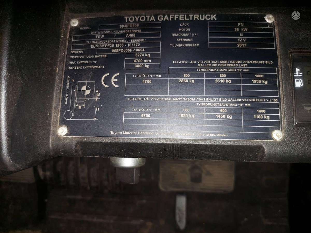 Toyota 06-8FD30F, вилочные погрузчики