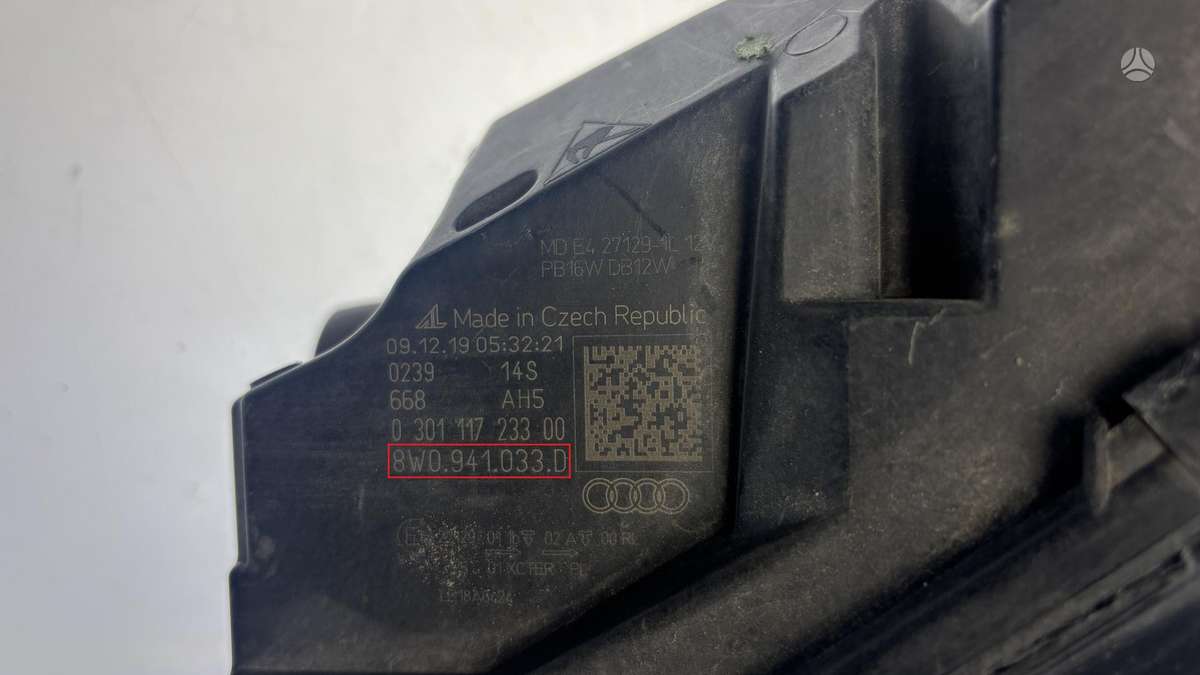 Audi A4, 8W0941033D, Cen29601