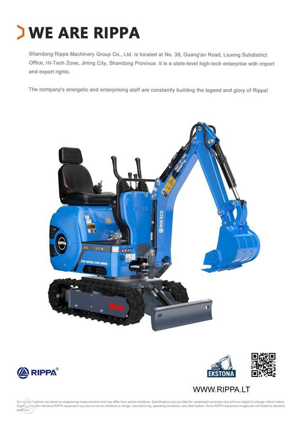 Rippa R06 Eco, мини-экскаваторы
