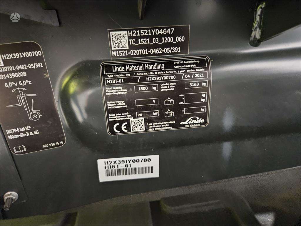 Linde H18T, forklifts