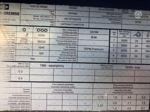 Kel-Berg S446+ELEKTILINE KATTETENT, самосвалы