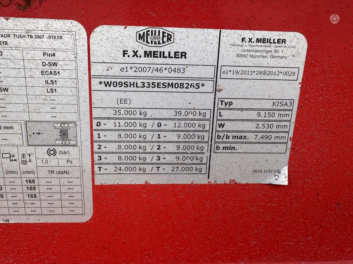 Meiller MHPS 41/3S, savivartės