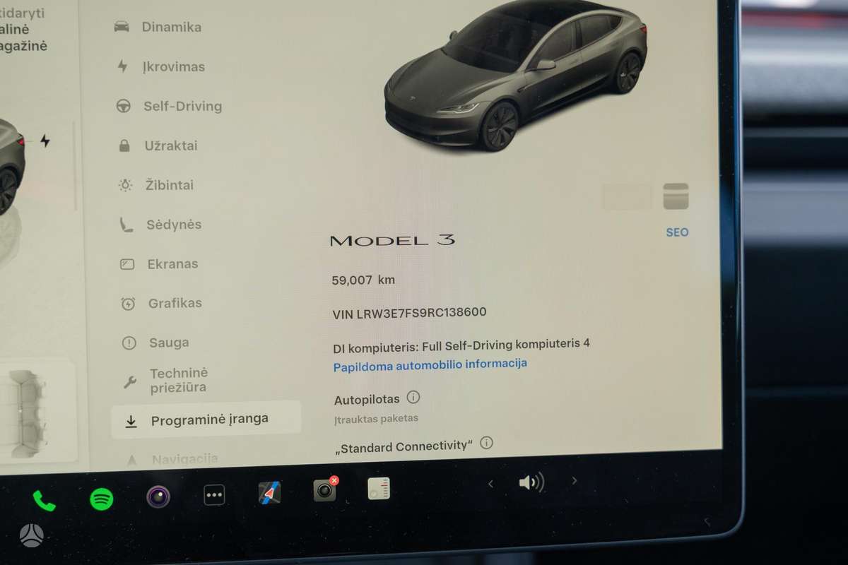 Tesla Model 3, 60 kWh, sedanas