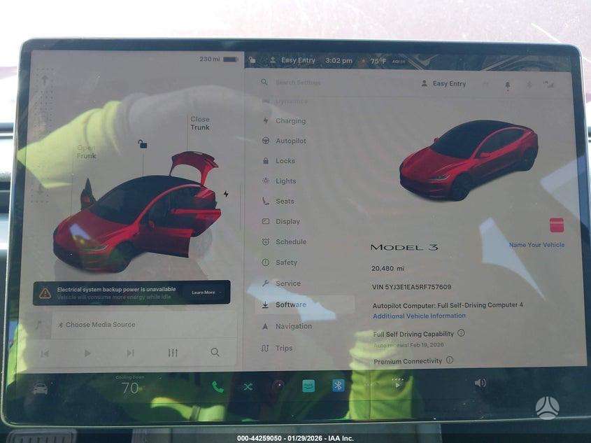 Tesla Model 3, 60 kWh, sedanas
