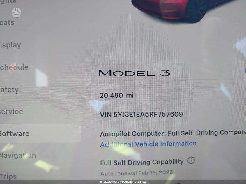 Tesla Model 3, 60 kWh, sedanas