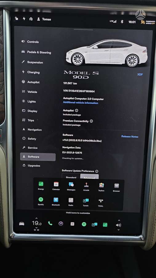 Tesla Model S, 90 kWh, saloon / sedan