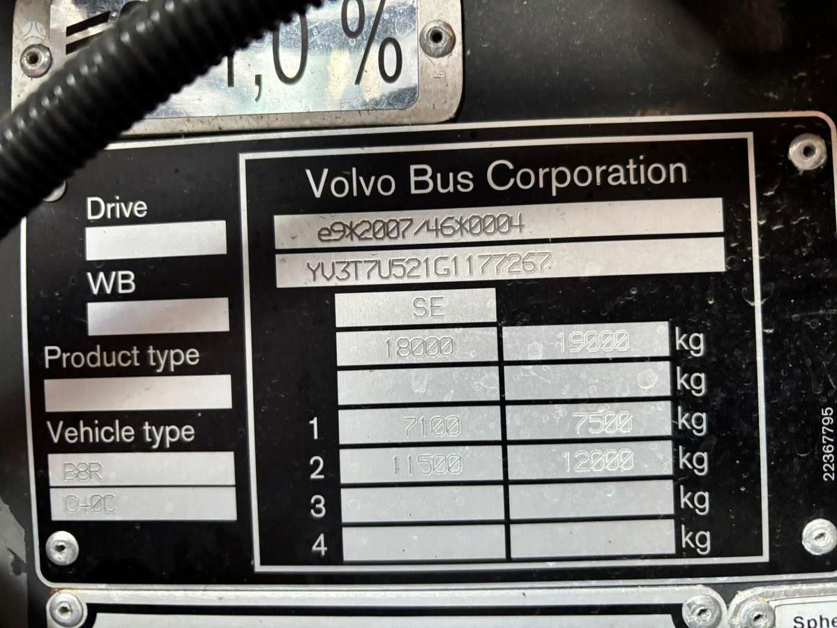 Volvo B8RLE 8900 4x2, miesto