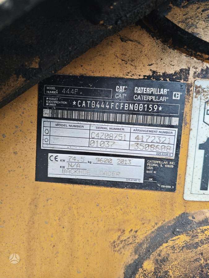 Caterpillar 444F, экскаваторные погрузчики