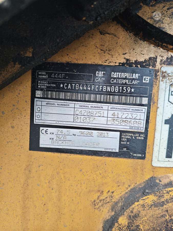 Caterpillar 444F, excavator loader