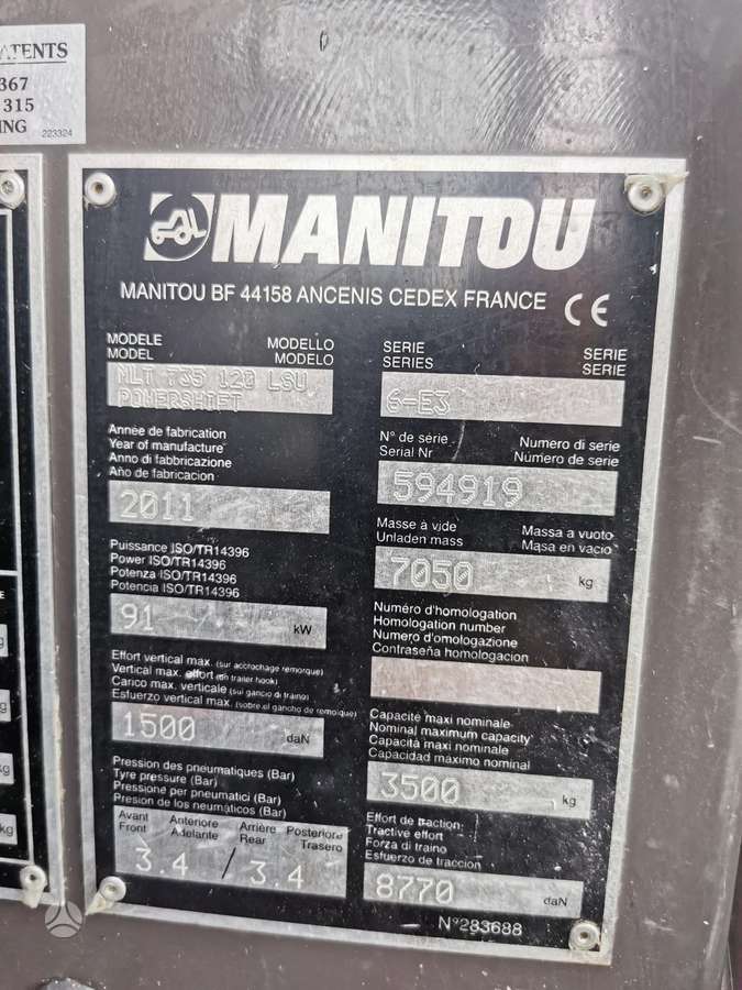 Manitou Manitou MLT 735-120 LSU, telescopic handler