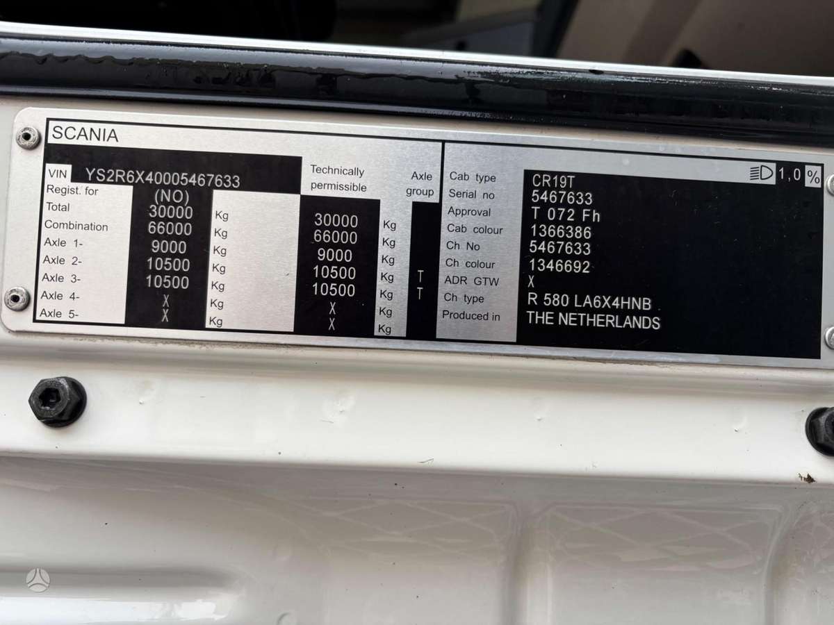 Scania R580, single sleeper