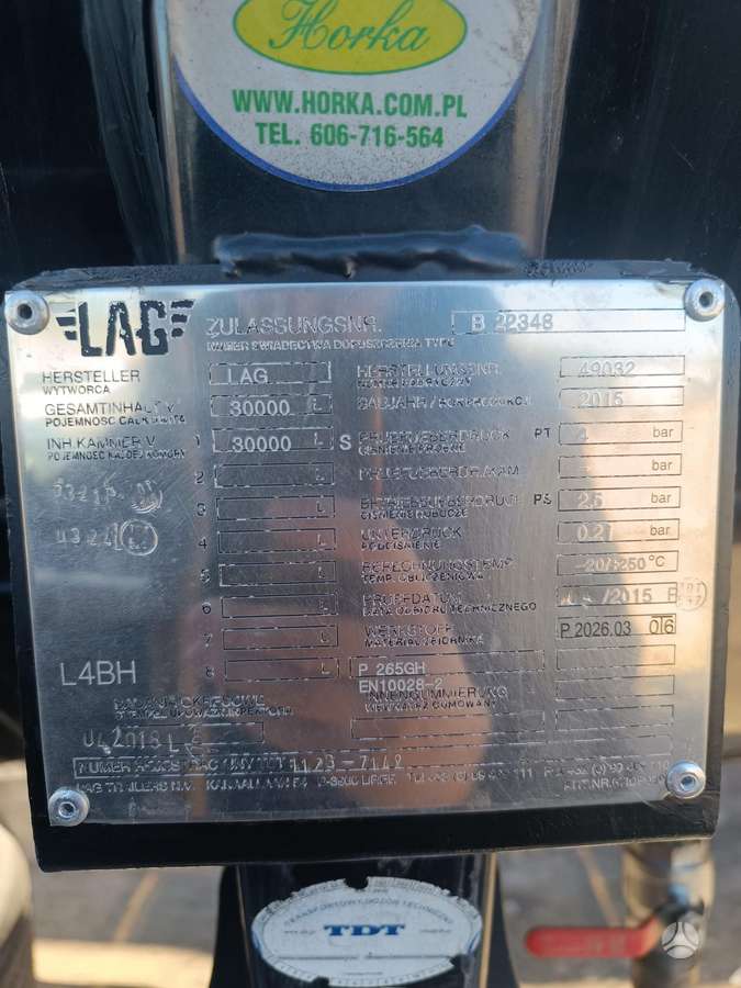 LAG, цистерны
