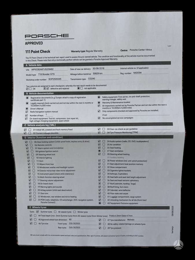 Porsche Boxster, 2.5 l., Кабриолет