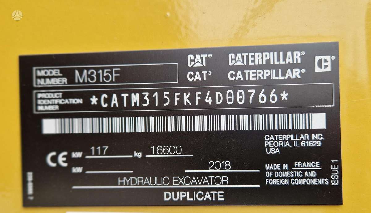 Caterpillar M315F, excavator