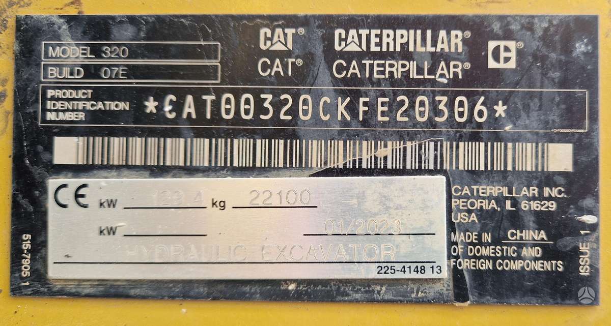 Caterpillar 320, экскаваторы