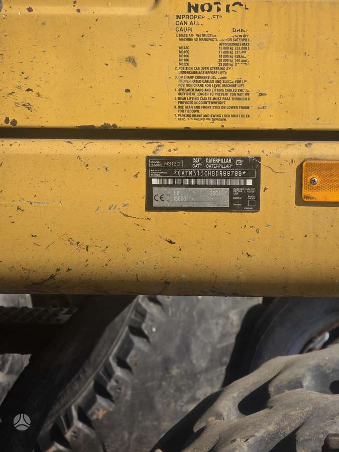 Caterpillar 313C, ekskavatoriai