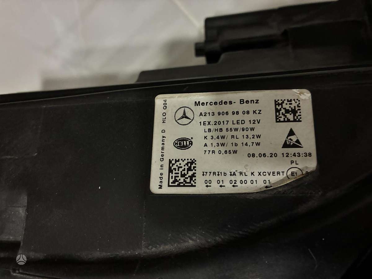 Mercedes-Benz E klasė, A2139069808, lights