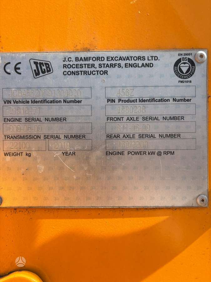 JCB 456Z, frontaliniai krautuvai