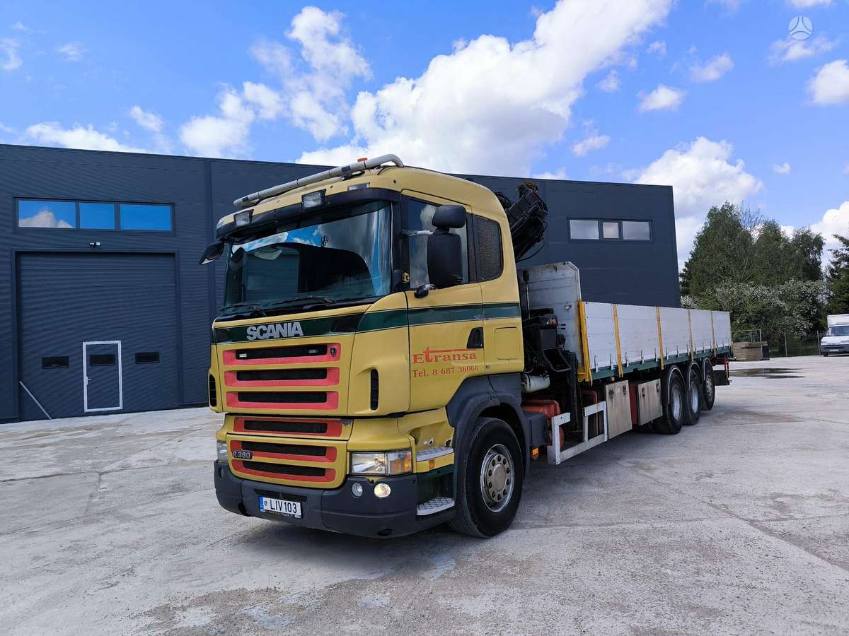 Scania R380, с краном
