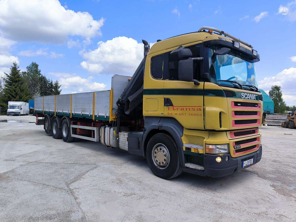 Scania R380, с краном