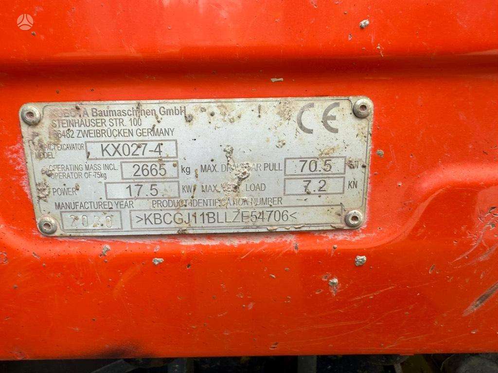 Kubota KX 027-4, мини-экскаваторы