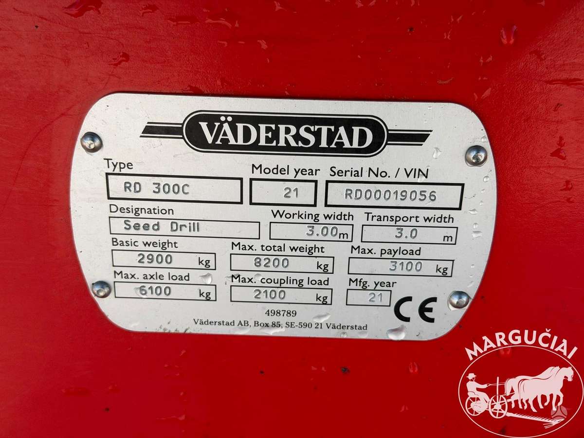 Vaderstad Rapid 300 C, 3 m, сеялки, сажалки