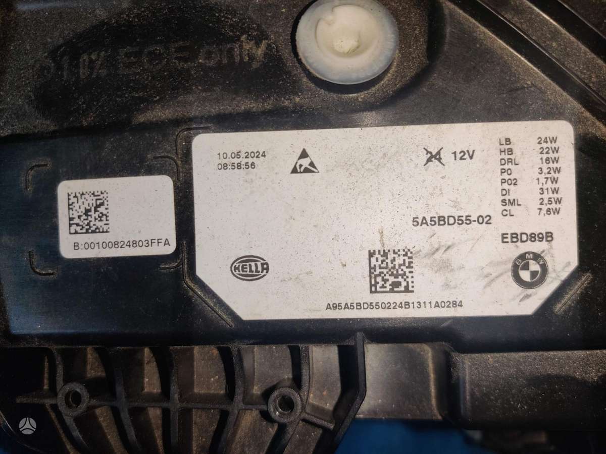BMW X1, 5A5BD55-02, lights