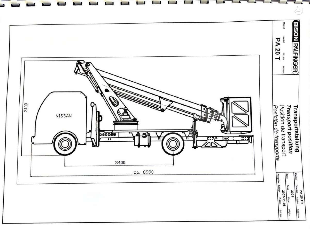 Nissan Cabstar, автовышки