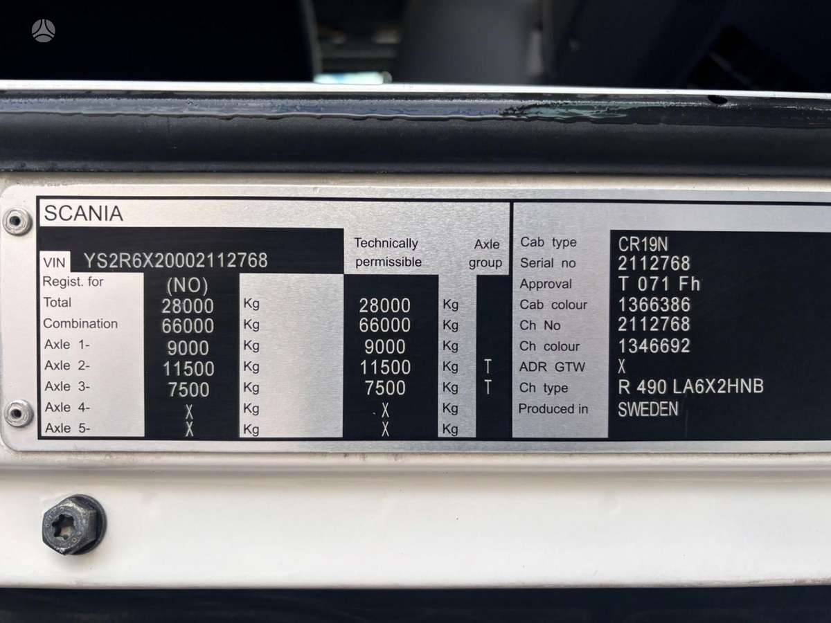 Scania R490, single sleeper