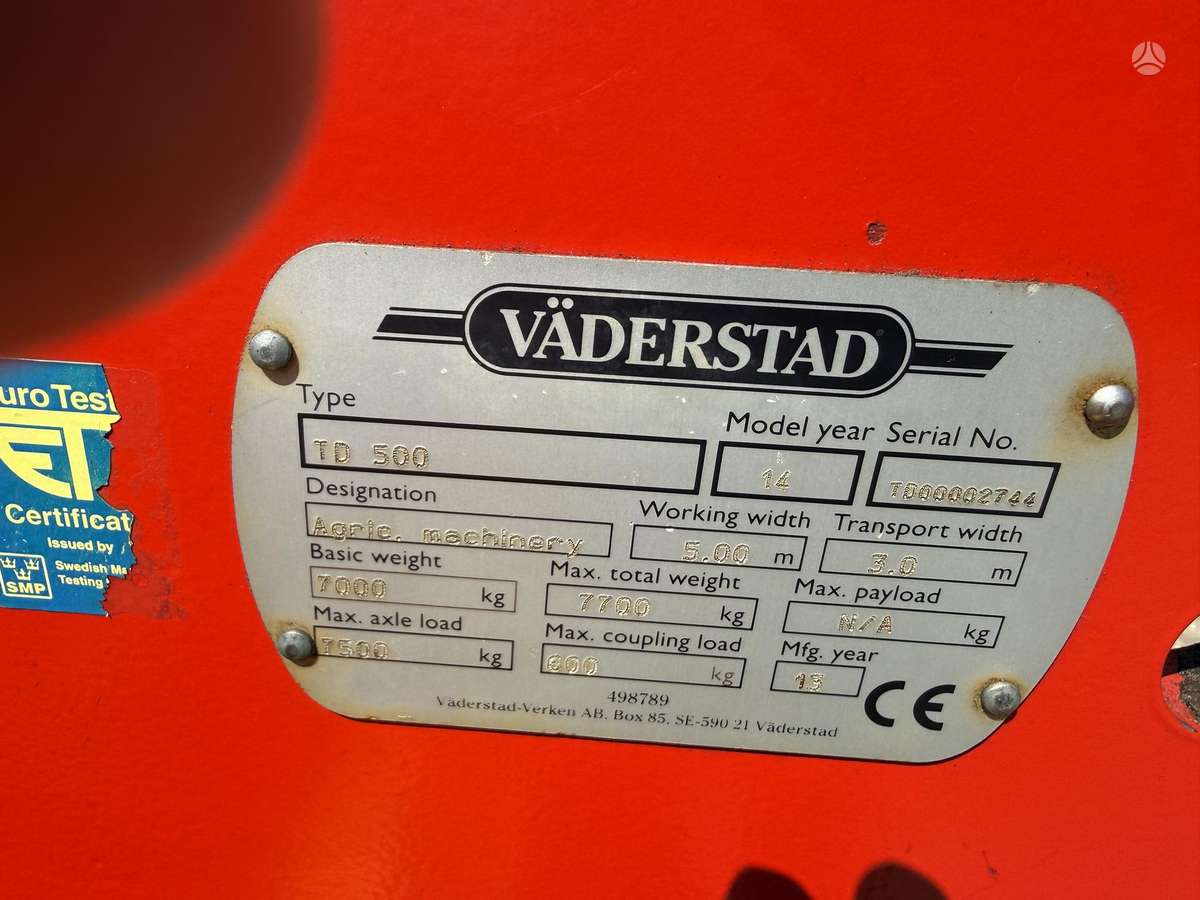Vaderstad TopDown 500, scrapers, scrubbers