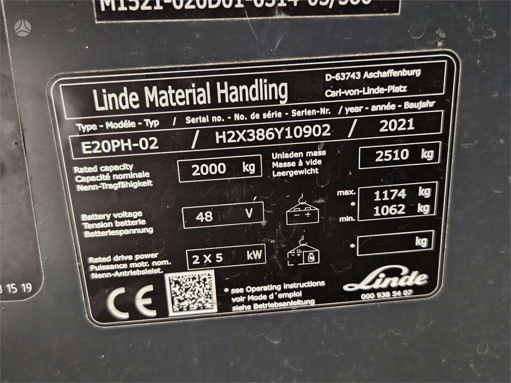 Linde E20PH, forklifts