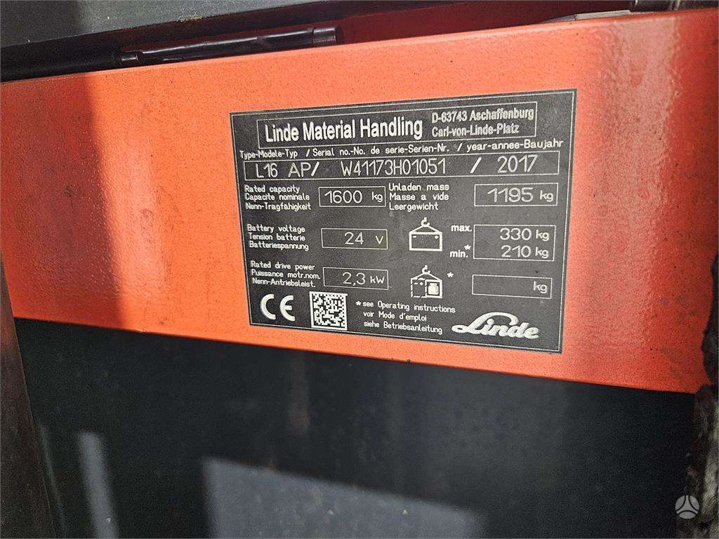 Linde L16API, forklifts