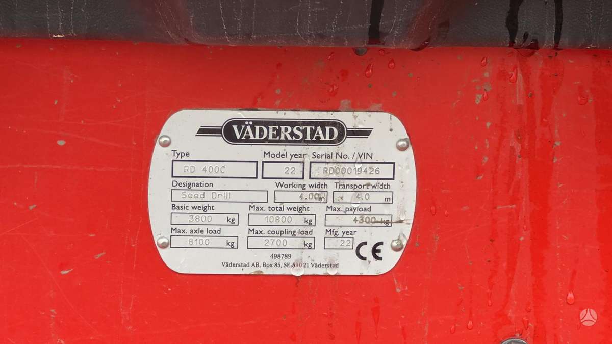 Vaderstad Rapid 400C, seeders, planters