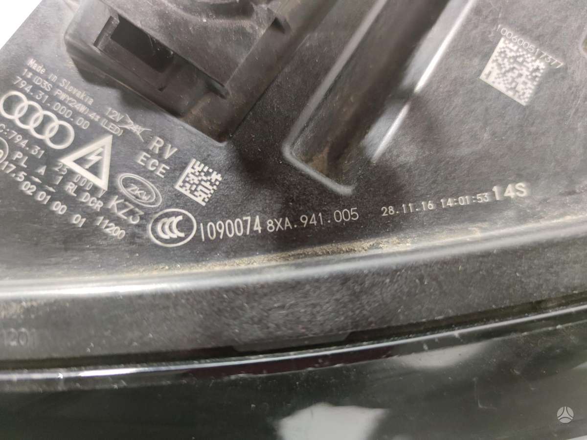 Audi A1, 8XA941005, lights