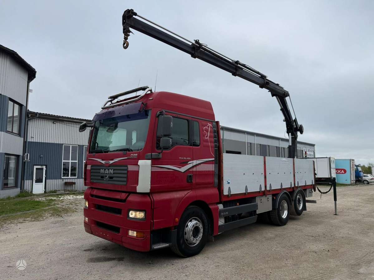 MAN TGA 26.480 + HIAB 144 E-3, бортовые