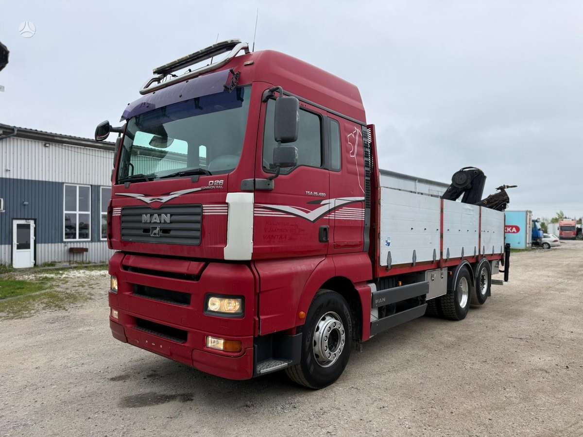 MAN TGA 26.480 + HIAB 144 E-3, бортовые
