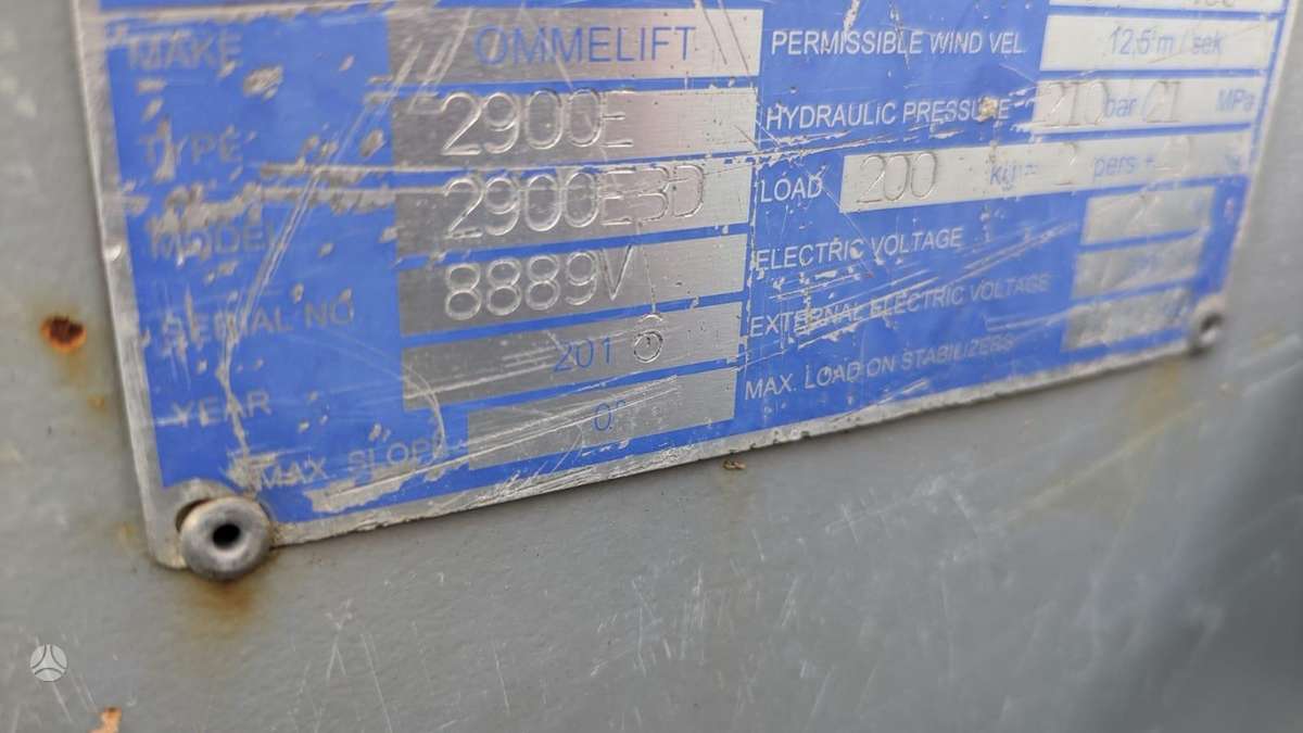 Ommelift 2900EBD, локтевые подъёмники